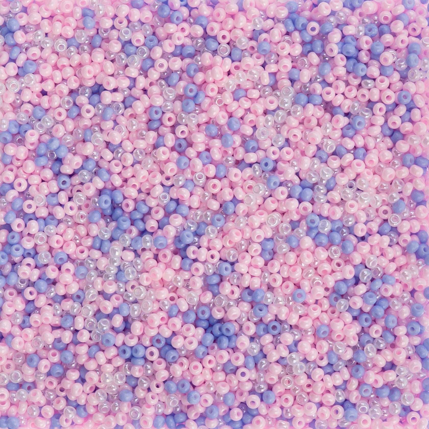 Czech Seed Beads apx. 22g Vial 10/0 Cotton Candy Mix