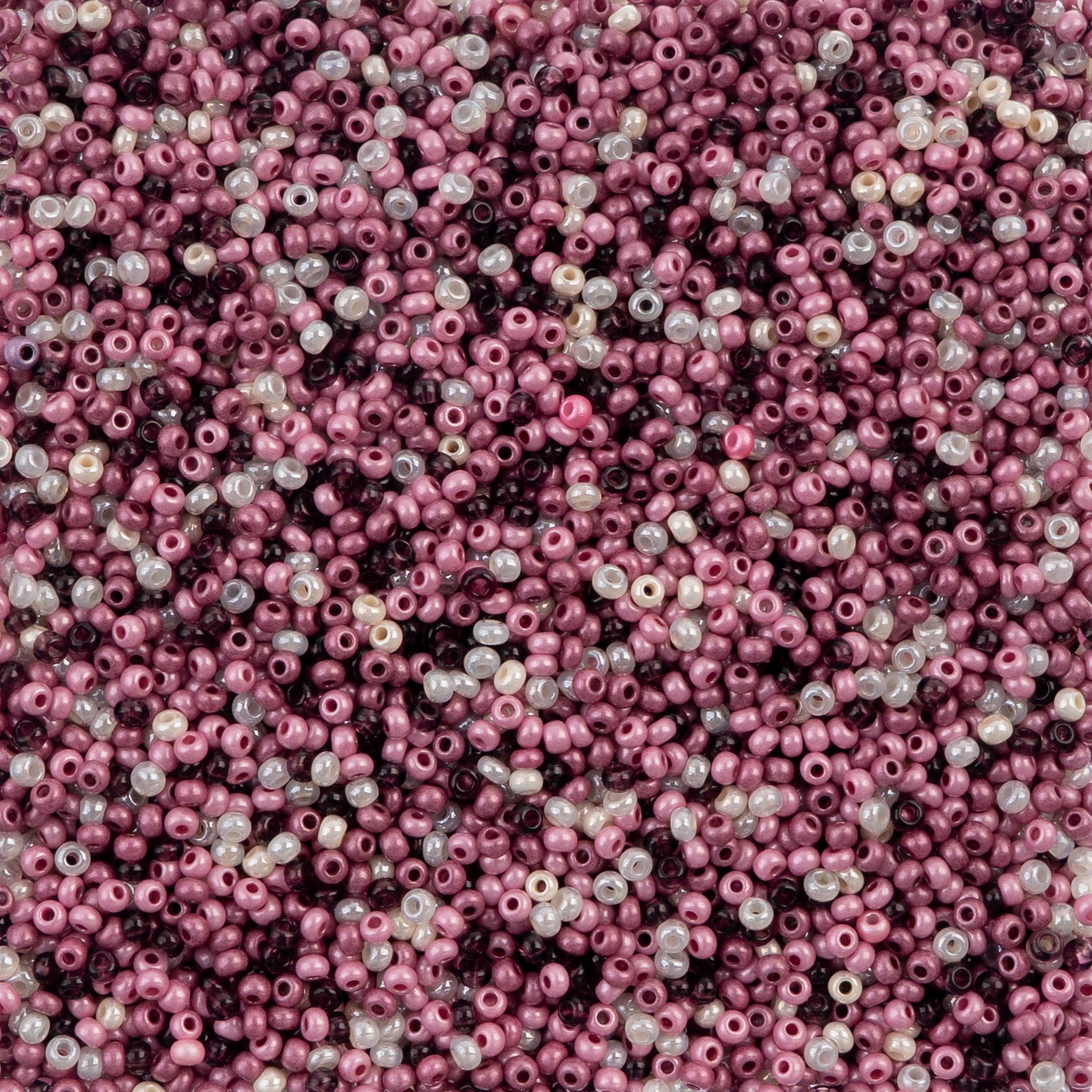 Czech Seed Beads apx. 22g Vial 10/0 Vintage Rose Mix