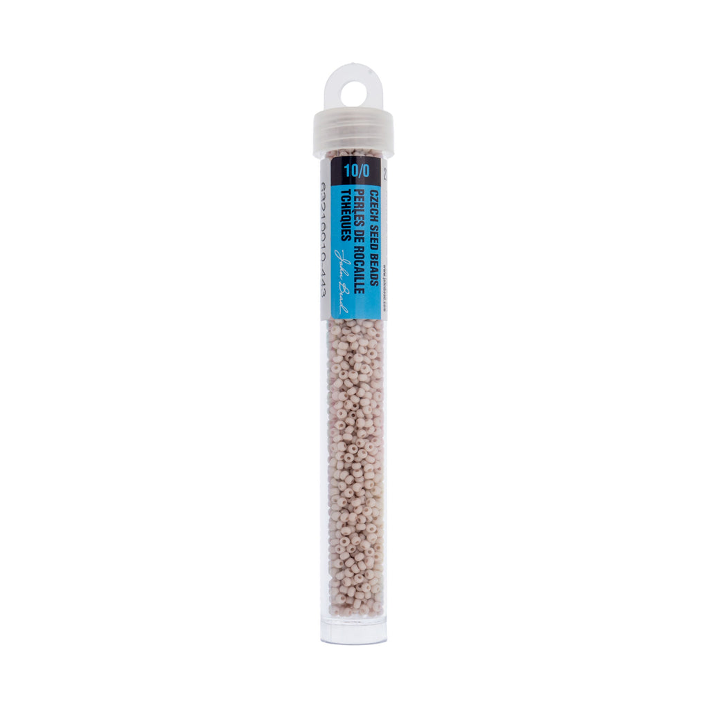 Czech Seed Beads apx. 22g Vial 10/0 Opaque Terra Vista Rose Powder