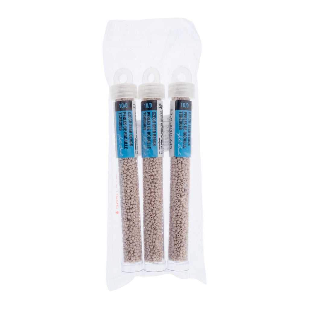 Czech Seed Beads apx. 22g Vial 10/0 Opaque Terra Vista Rose Powder