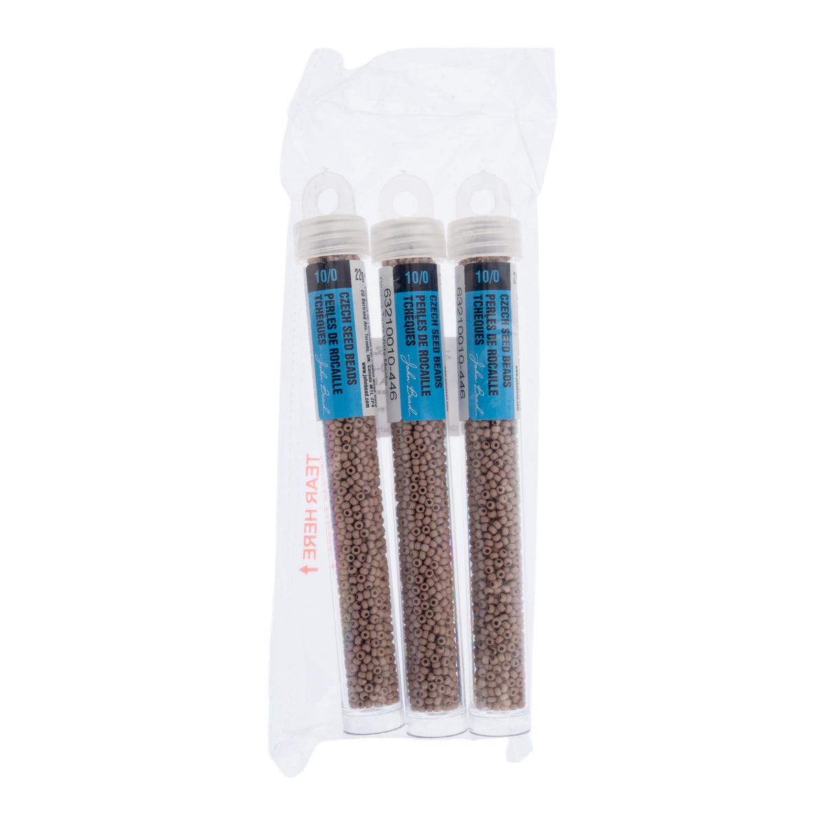 Czech Seed Beads apx. 22g Vial 10/0 Opaque Terra Vista Mocha