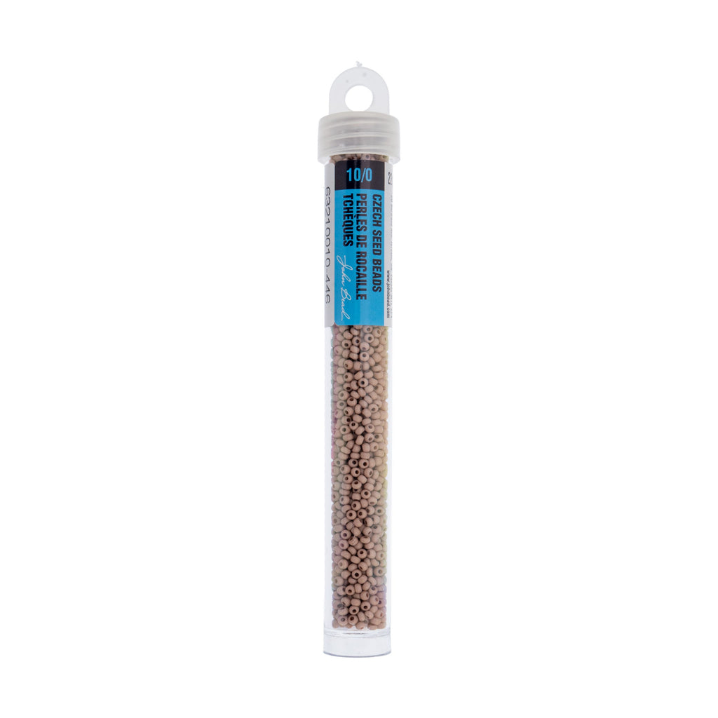 Czech Seed Beads apx. 22g Vial 10/0 Opaque Terra Vista Mocha