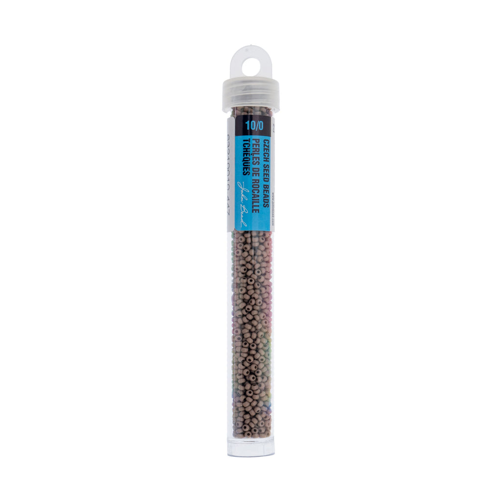 Czech Seed Beads apx. 22g Vial 10/0 Opaque Terra Vista Burnt Clay