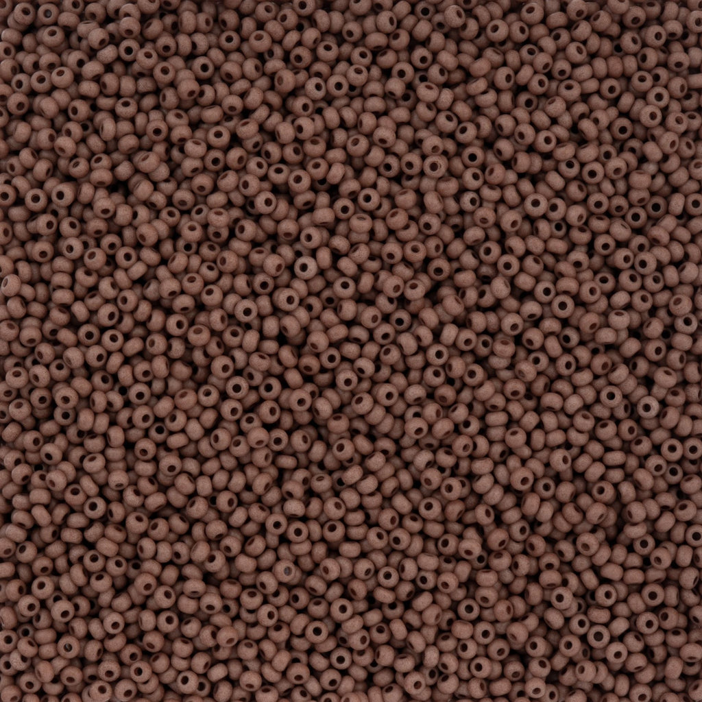 Czech Seed Beads apx. 22g Vial 10/0 Opaque Terra Vista Silt Brown