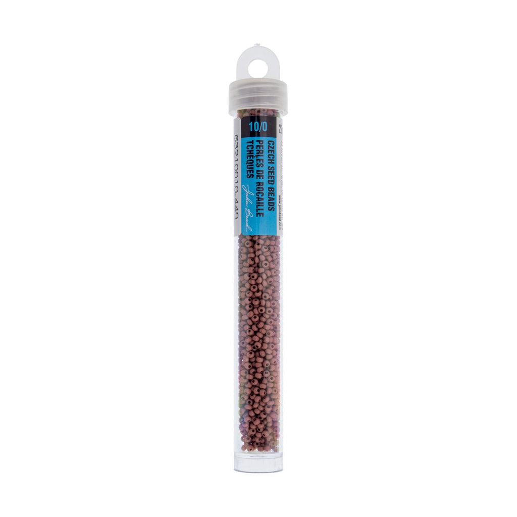 Czech Seed Beads apx. 22g Vial 10/0 Opaque Terra Vista Light Mahogany