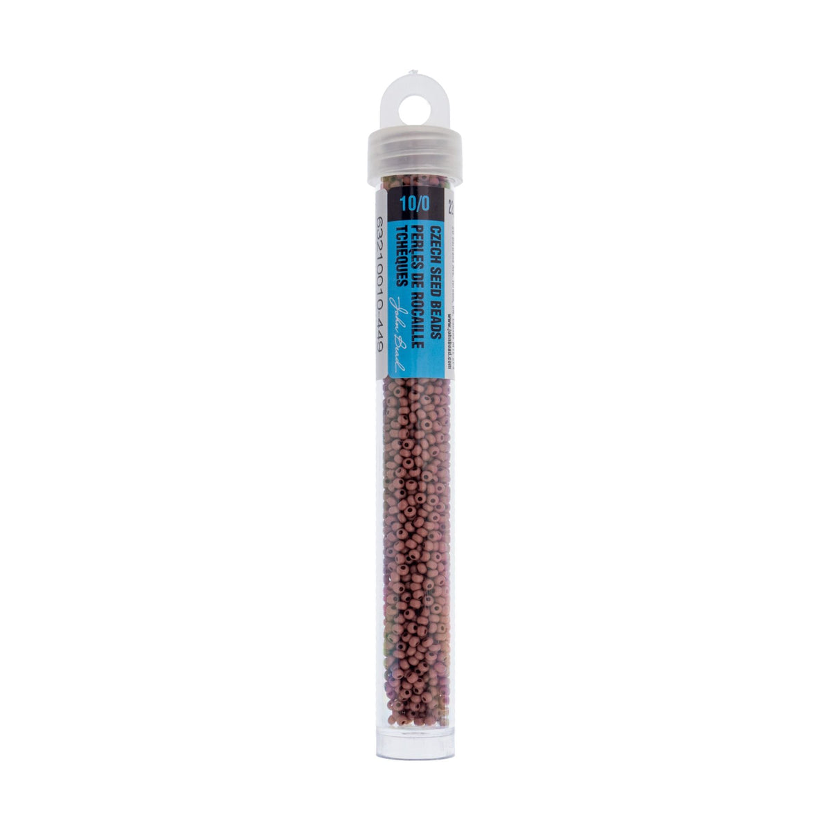 Czech Seed Beads apx. 22g Vial 10/0 Opaque Terra Vista Light Mahogany
