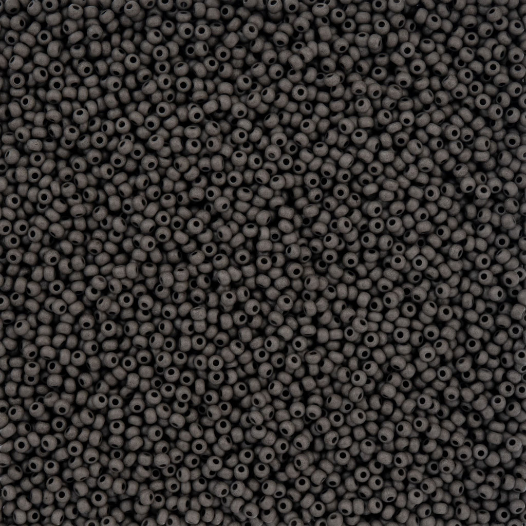 Czech Seed Beads apx. 22g Vial 10/0 Opaque Terra Vista Stone Grey