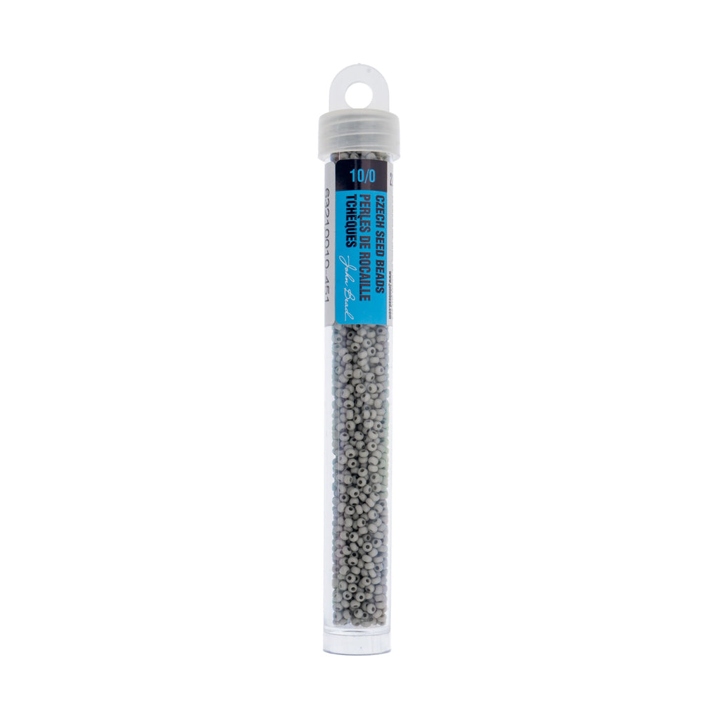 Czech Seed Beads apx. 22g Vial 10/0 Opaque Terra Vista Moonstone