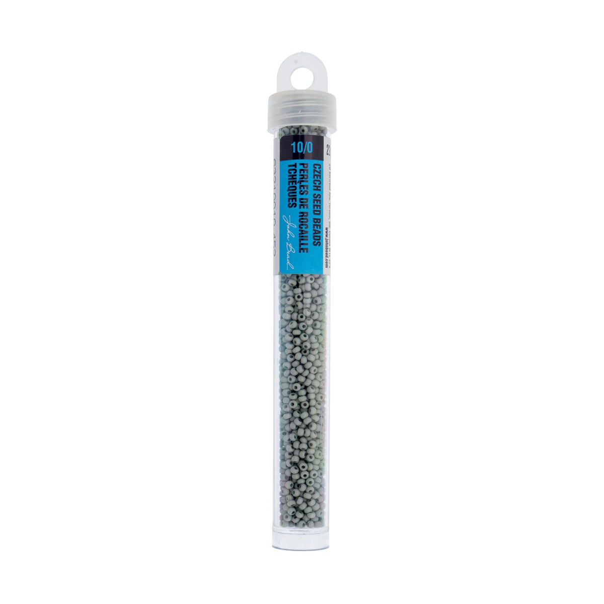 Czech Seed Beads apx. 22g Vial 10/0 Opaque Terra Vista Whispering Grey