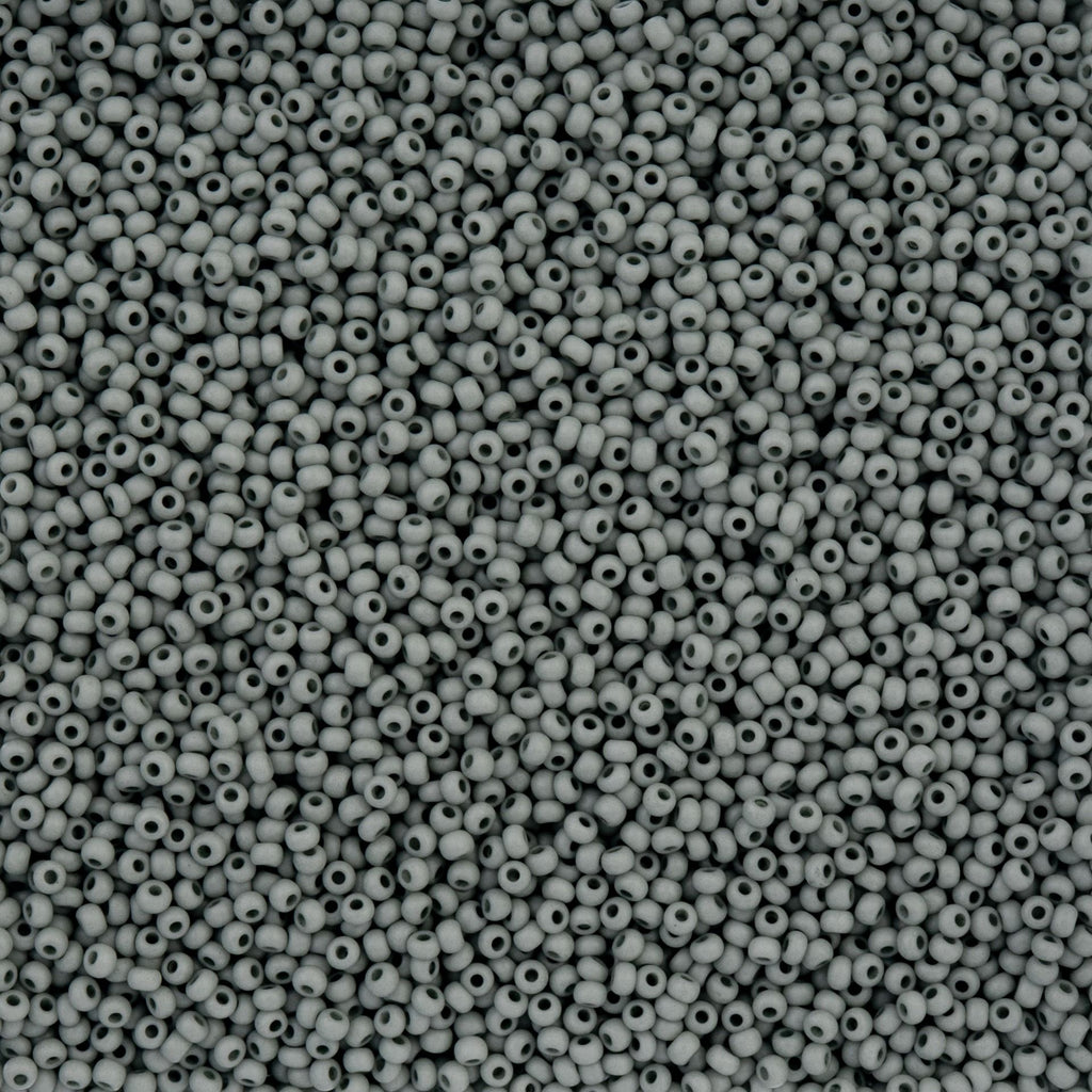 Czech Seed Beads apx. 22g Vial 10/0 Opaque Terra Vista Whispering Grey