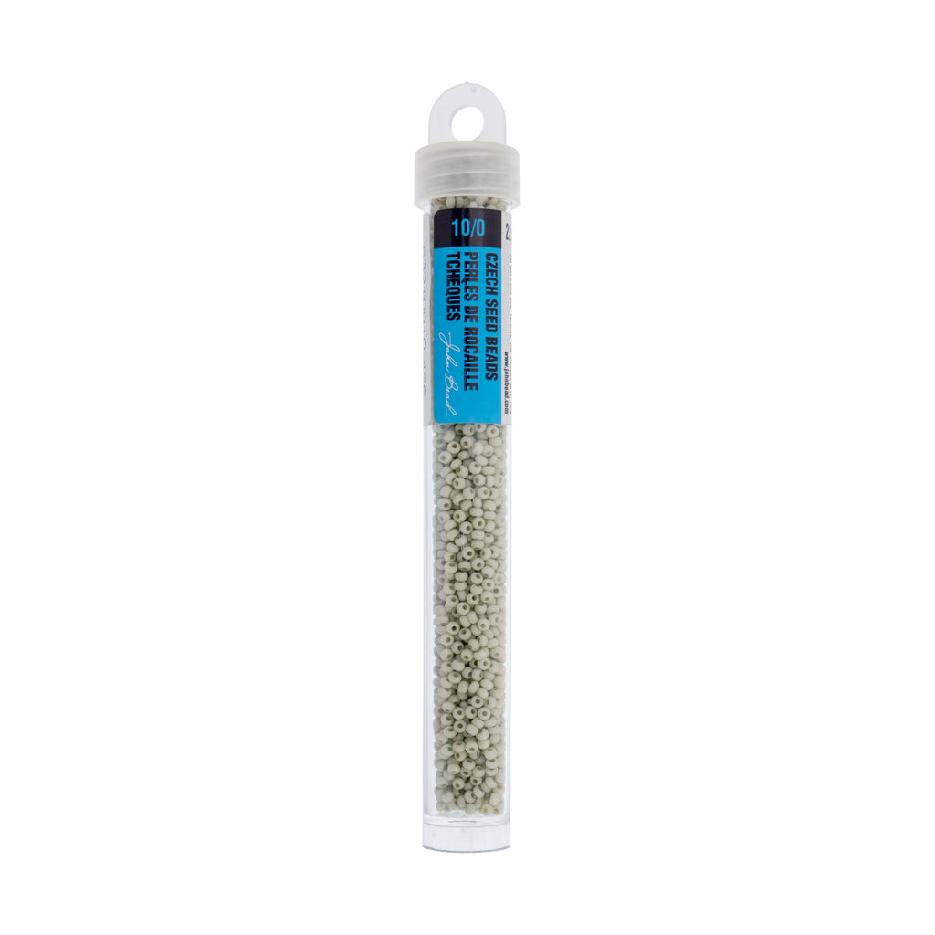 Czech Seed Beads apx. 22g Vial 10/0 Opaque Terra Vista White Sage