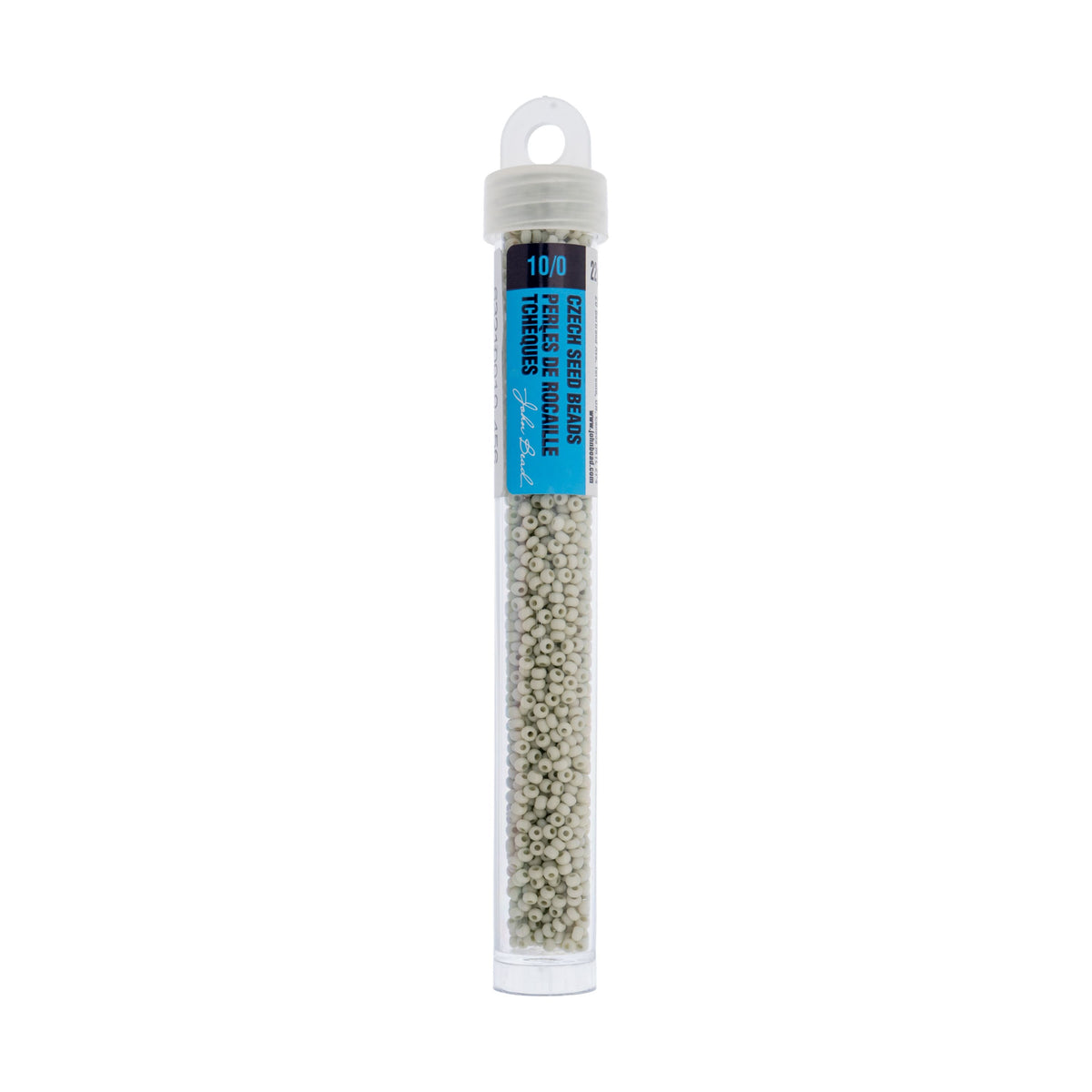 Czech Seed Beads apx. 22g Vial 10/0 Opaque Terra Vista White Sage