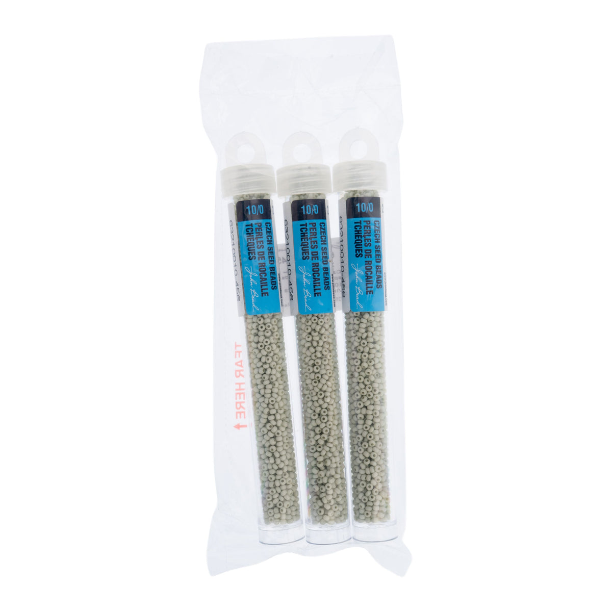 Czech Seed Beads apx. 22g Vial 10/0 Opaque Terra Vista White Sage