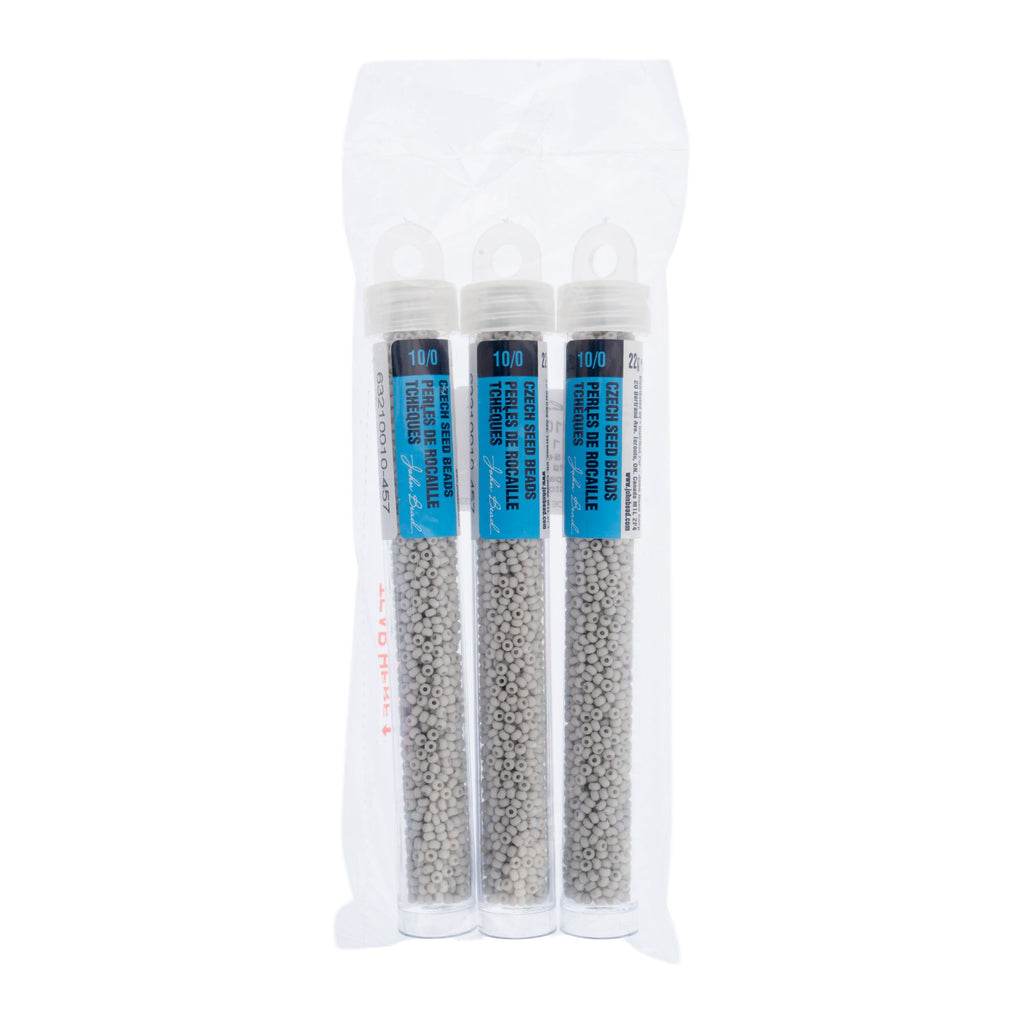 Czech Seed Beads apx. 22g Vial 10/0 Opaque Terra Vista Stone Dust