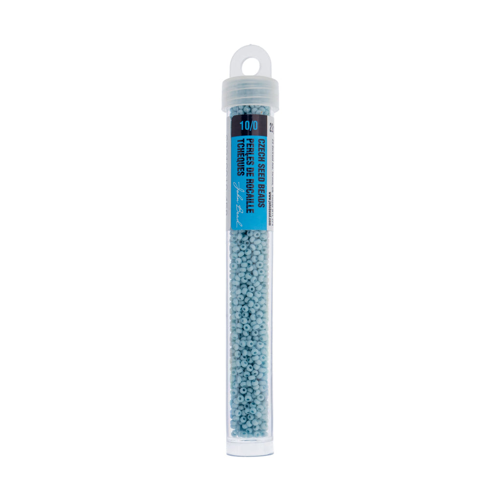 Czech Seed Beads apx. 22g Vial 10/0 Opaque Terra Vista Silent Blue