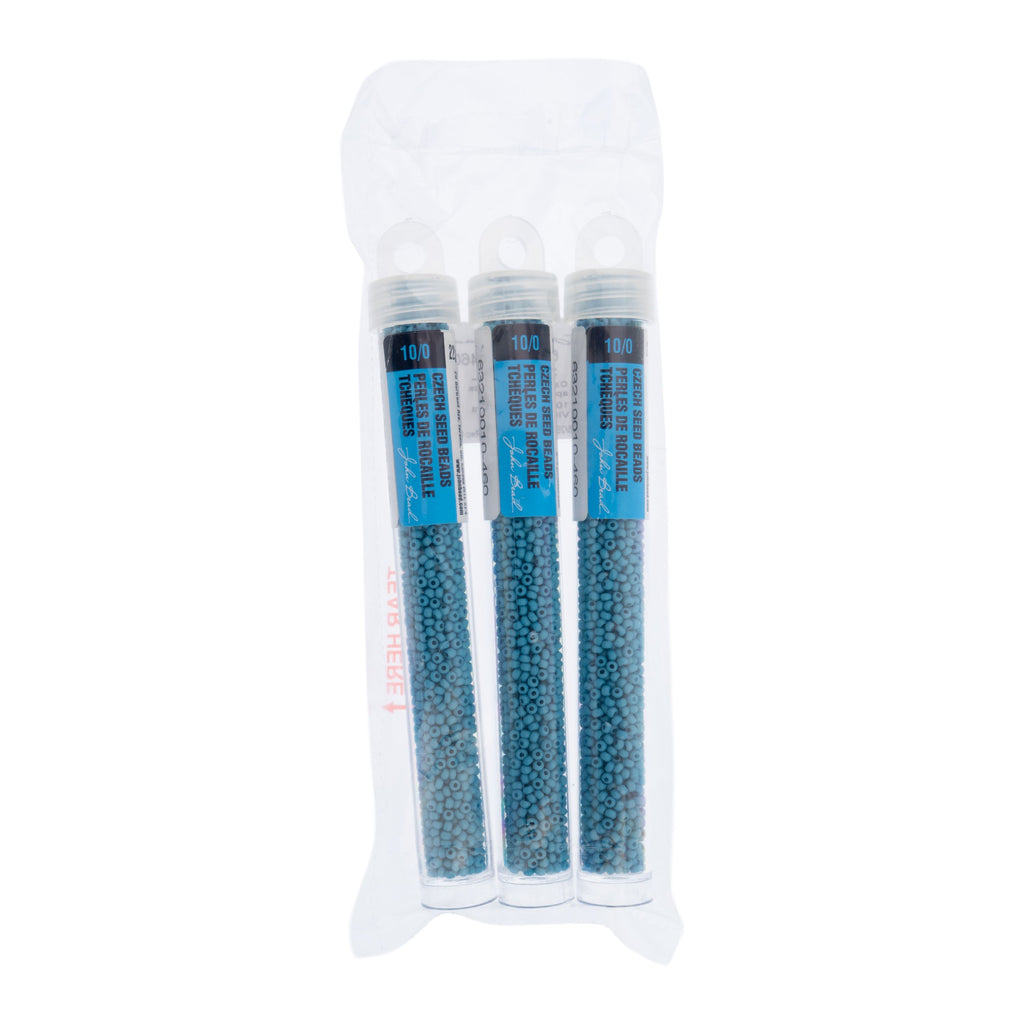 Czech Seed Beads apx. 22g Vial 10/0 Opaque Terra Vista Seafoam