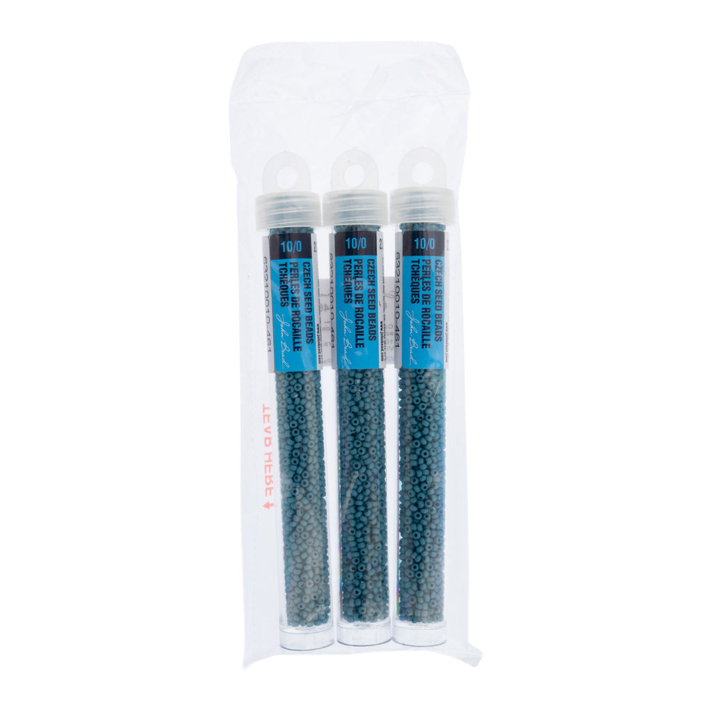 Czech Seed Beads apx. 22g Vial 10/0 Opaque Terra Vista Deep Sea