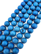 Blurple Druzy Beads Available in 6mm, 8mm Sizes