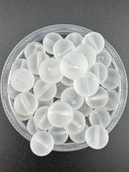 Matte Clear Quartz Beads Available in 6mm, 8mm, 10mm Sizes