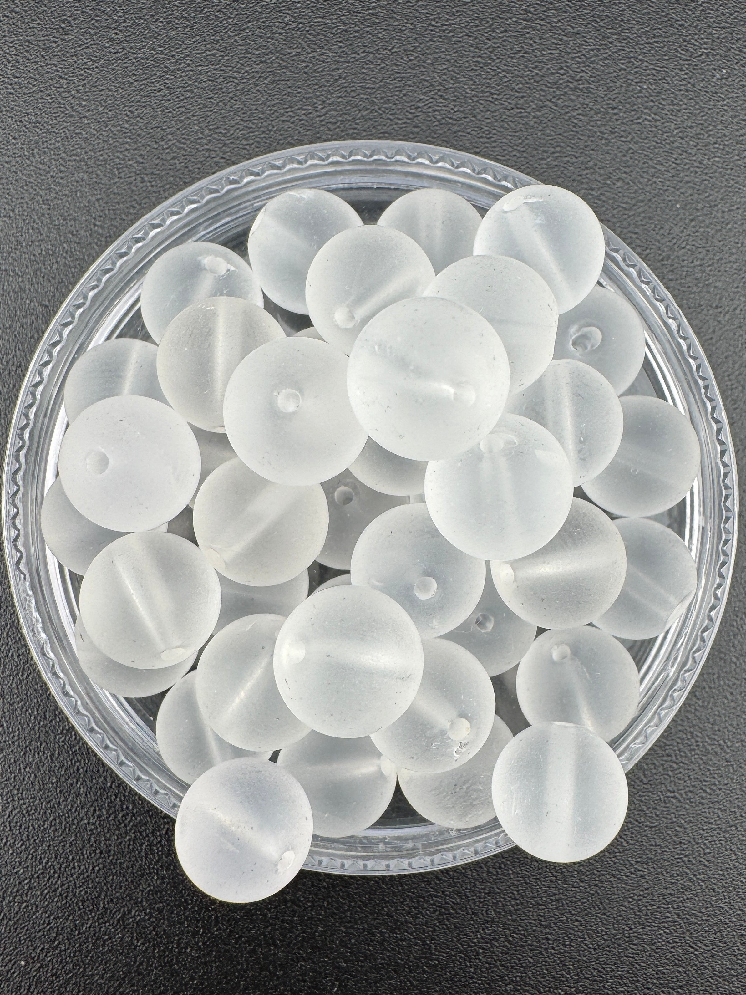 Matte Clear Quartz Beads Available in 6mm, 8mm, 10mm Sizes