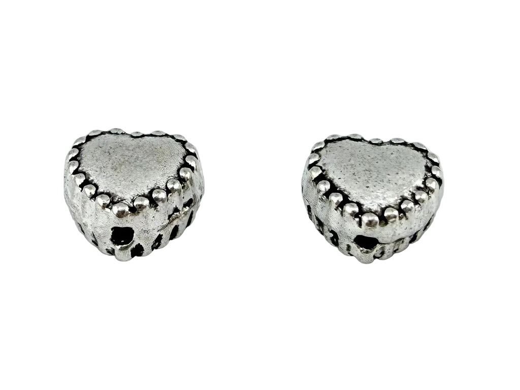 7x4.5mm Heart Spacer Rhodium