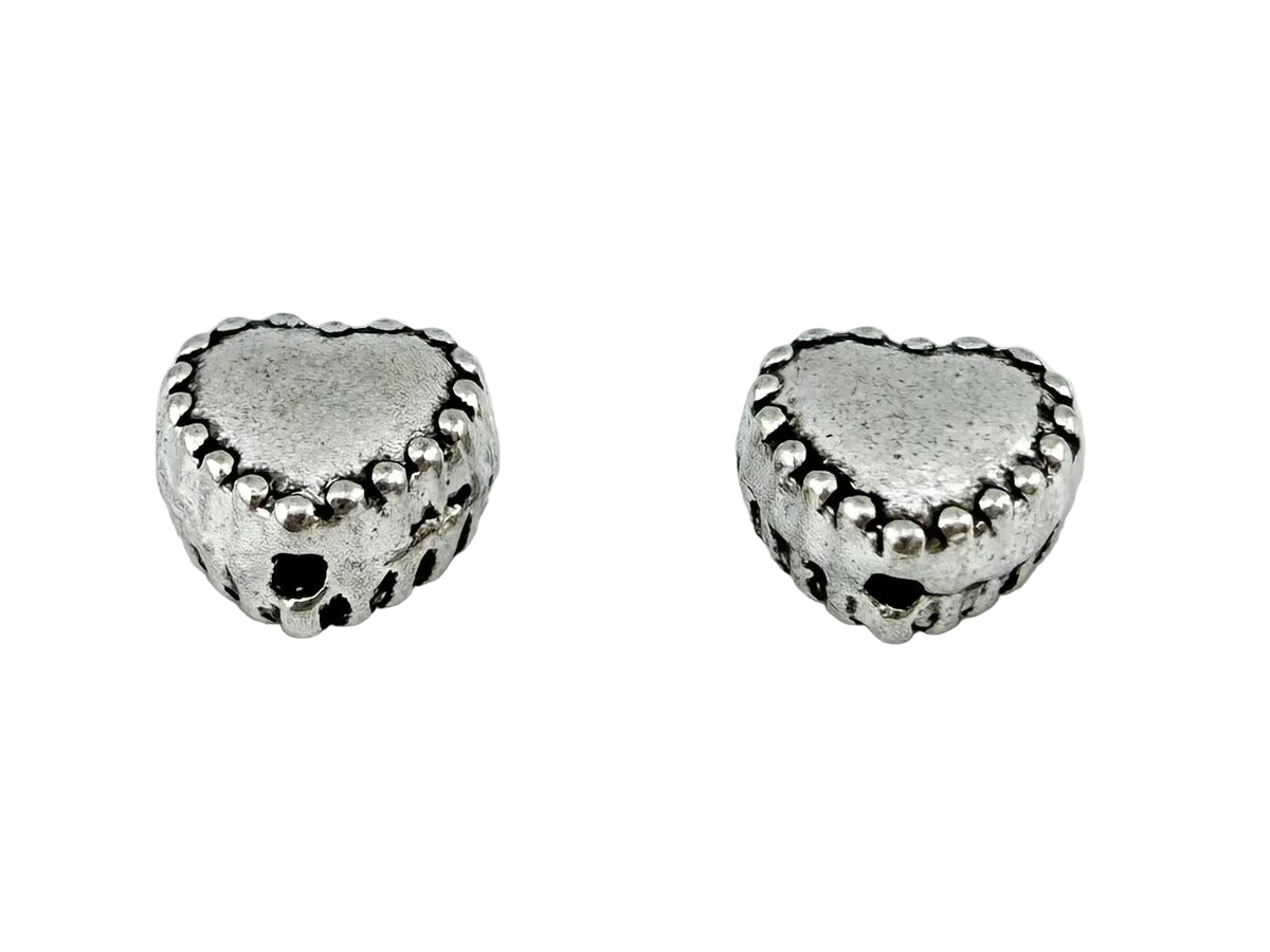 7x4.5mm Heart Spacer Rhodium