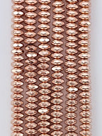 Rose Gold Rondelle Hematite Beads 3x6mm