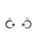 12mm Moon & Star Charm Rhodium