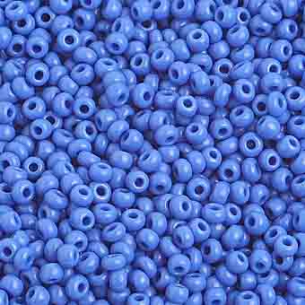Czech Seed Beads 10/0 Opaque Medium Blue 250g Bag