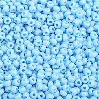 Czech Seed Beads 10/0 Opaque Light Blue 250g Bag