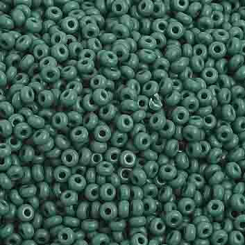 Czech Seed Beads 10/0 Opaque Dark Green 22g Vial