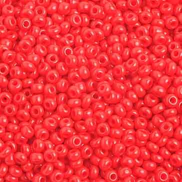 Czech Seed Beads 10/0 Opaque Light Red 250g Bag