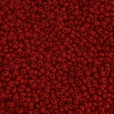 Czech Seed Beads 10/0 Opaque Medium Dark Red 250g Bag