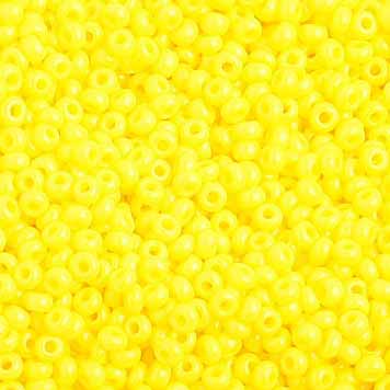 Czech Seed Beads 10/0 Opaque Lemon Yellow 250g Bag