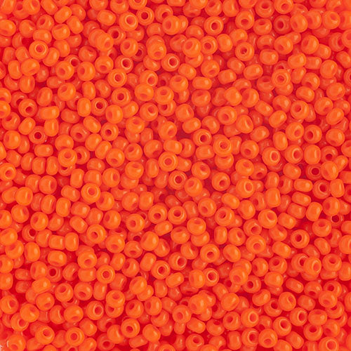 Czech Seed Beads 10/0 Opaque Orange 250g Bag