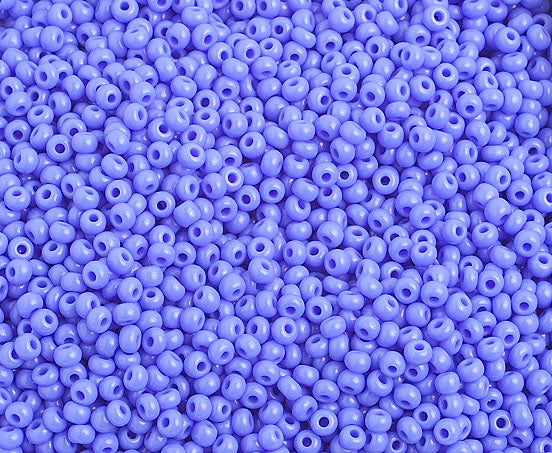 Czech Seed Bead 10/0 Opaque Light Royal Blue Strung 22g Vial