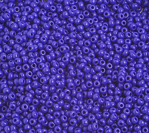 Czech Seed Beads 10/0 Opaque Dark Royal Blue 250g Bag