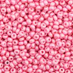 Czech Seed Beads 10/0 Shiny Pink 22g Vial