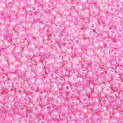 Czech Seed Beads 10/0 Transparent Lilac Rainbow 250g Bag