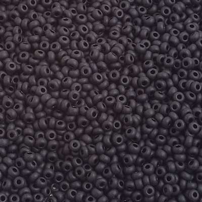 Czech Seed Beads 10/0 Opaque Black Matt 250g Bag