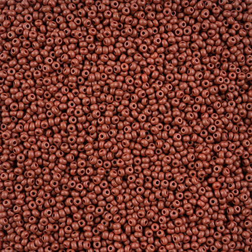 Czech Seed Beads 10/0 PermaLux Dyed Chalk Brown 22g Vial