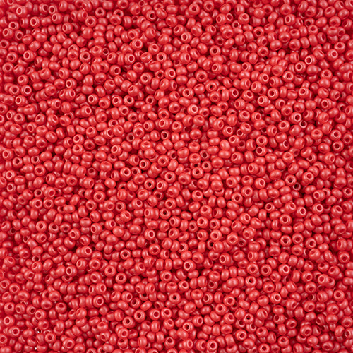 Czech Seed Beads 10/0 PermaLux Dyed Chalk Red 22g Vial