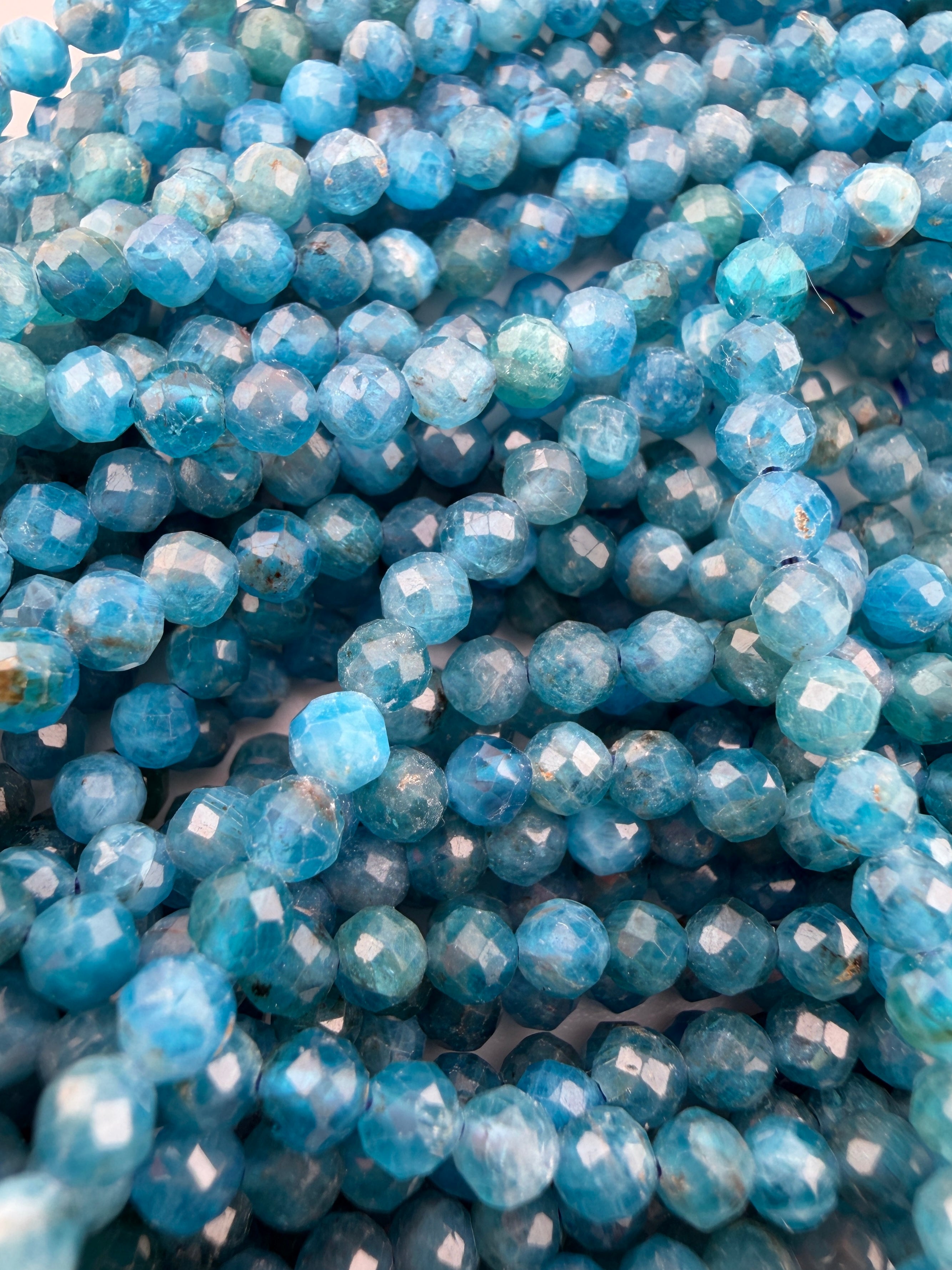 3.5mm Faceted Apatite Beads