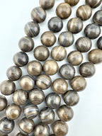Grey Petrified Wood Beads Available in 6mm, 8mm, 10mm Sizes