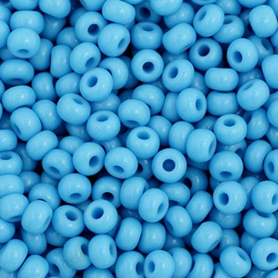 Czech Seed Bead 11/0 Vial Opaque Turquoise Blue