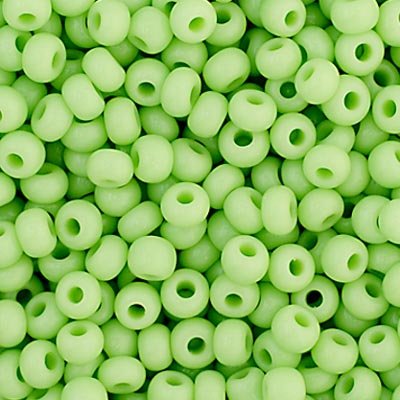 Czech Seed Bead 11/0 Vial Opaque Pale Green