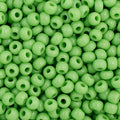 Czech Seed Bead 11/0 Opaque Light Green Strung Hank