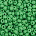 Czech Seed Bead 11/0 Opaque Medium Green Strung Hank