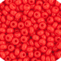 Czech Seed Bead 11/0 Opaque Light Red Strung Hank