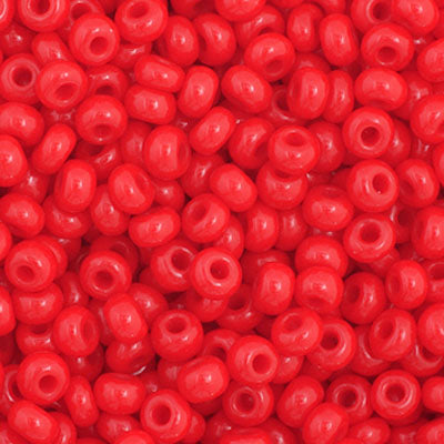 Czech Seed Bead 11/0 Opaque Medium Red 250g